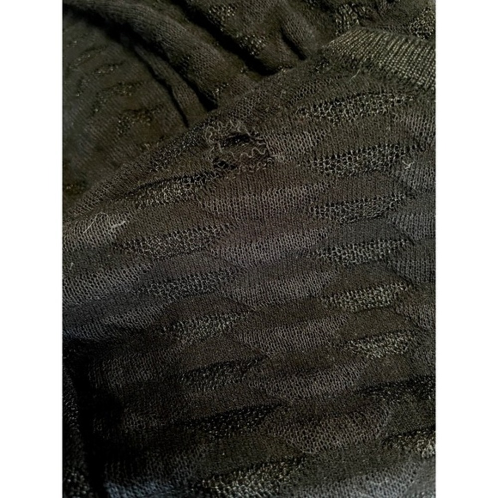VALENTINO MISSONI BLACK  OPEN STYLE KNIT‎ SHIFT MINI DRESS LONG SLEEVE EU 42 - Picture 11 of 11
